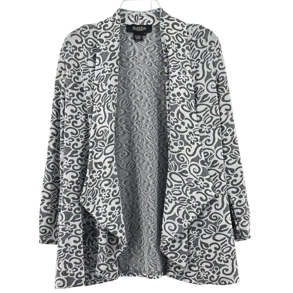 Peck & Peck Women's Dressy Blazer Women's Size Medium Gray And Silver‎